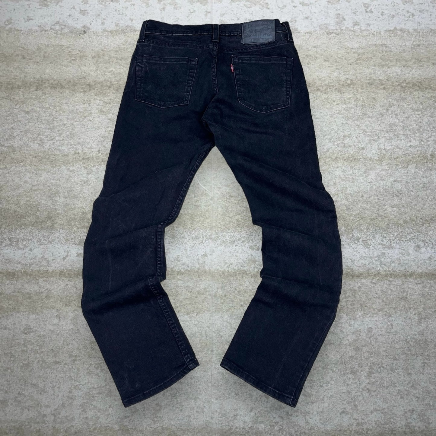 Levis Jeans 511 29x30 Slim Fit Jet Black Wash Denim Red Tab Subtle Logo