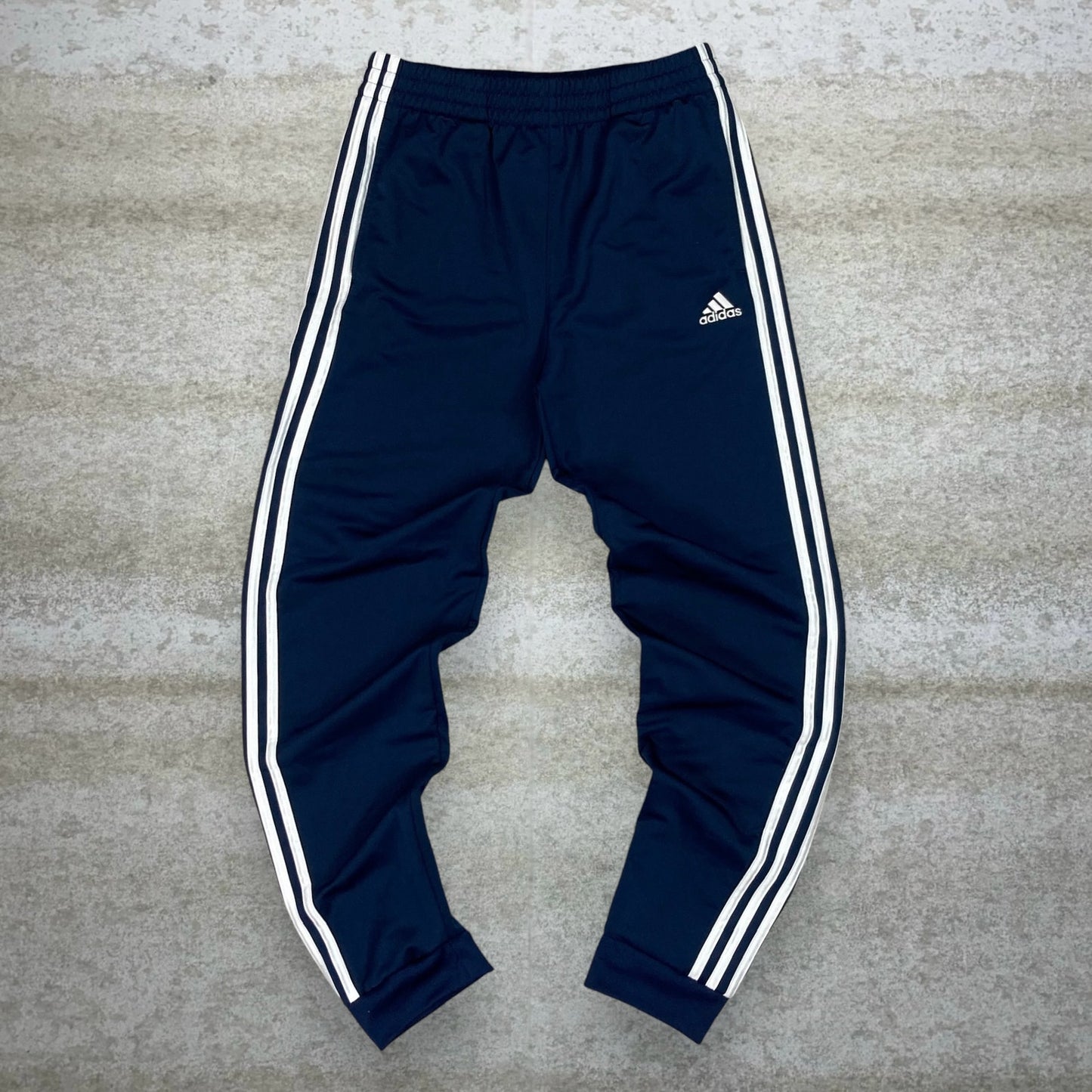 Adidas Sweatpants Navy Blue Polyester White 3 Stripes Youth XL
