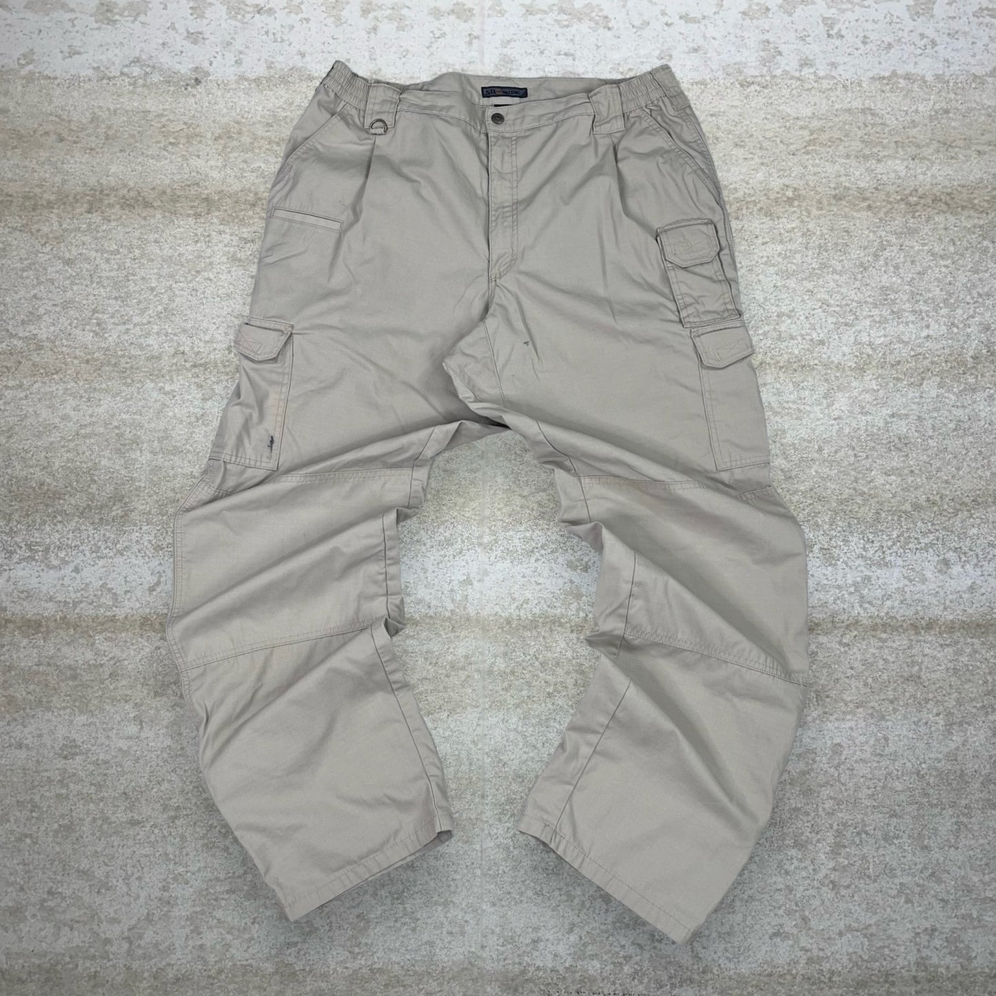 Vintage 5.11 Tactical Pants 40x34 Light Tan Baggy Fit Cargos Military Grade Double Knees 90s