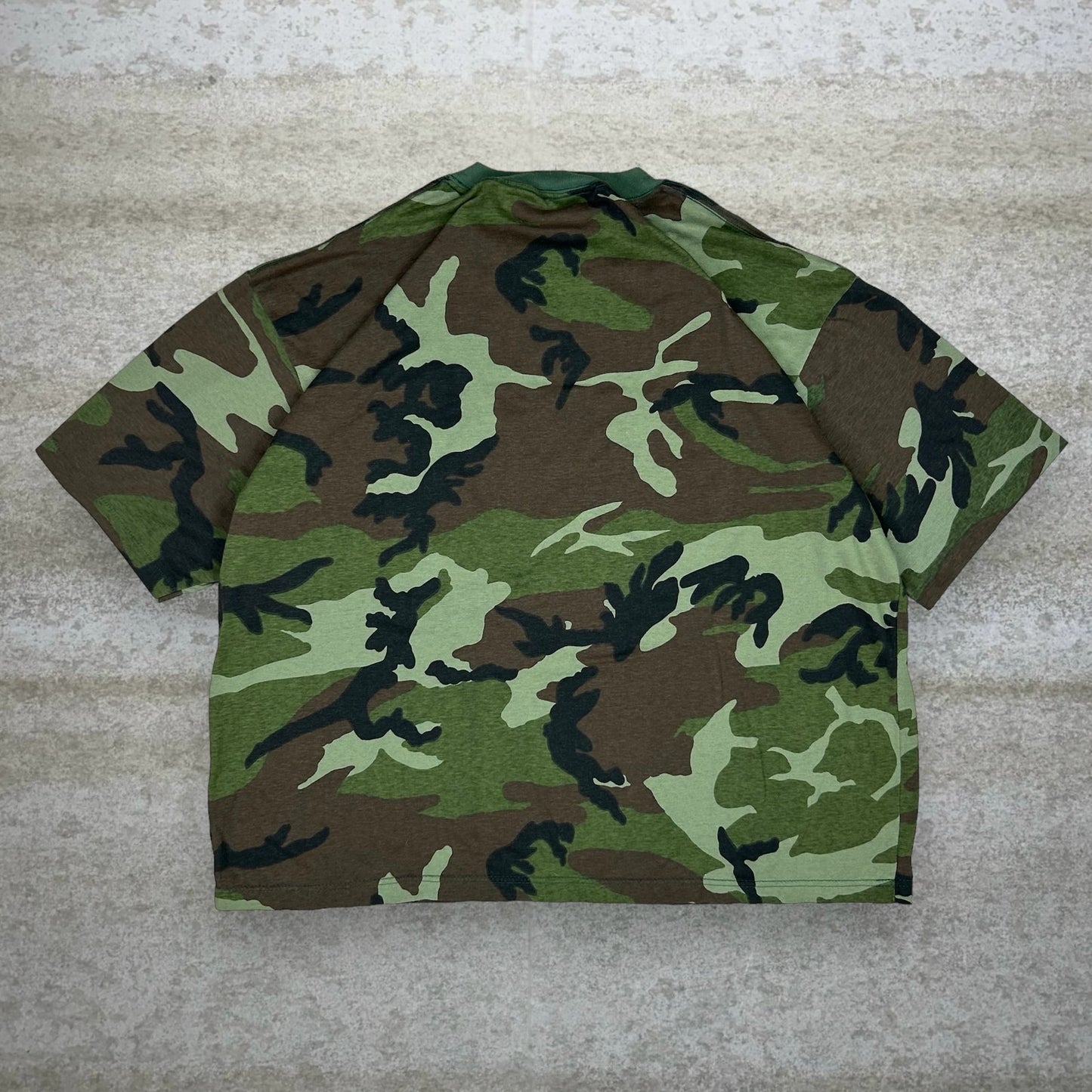 Vintage Woodland Hunting Camo Shirt Mens 3XL Cotton Short Sleeve Made in USA 90s