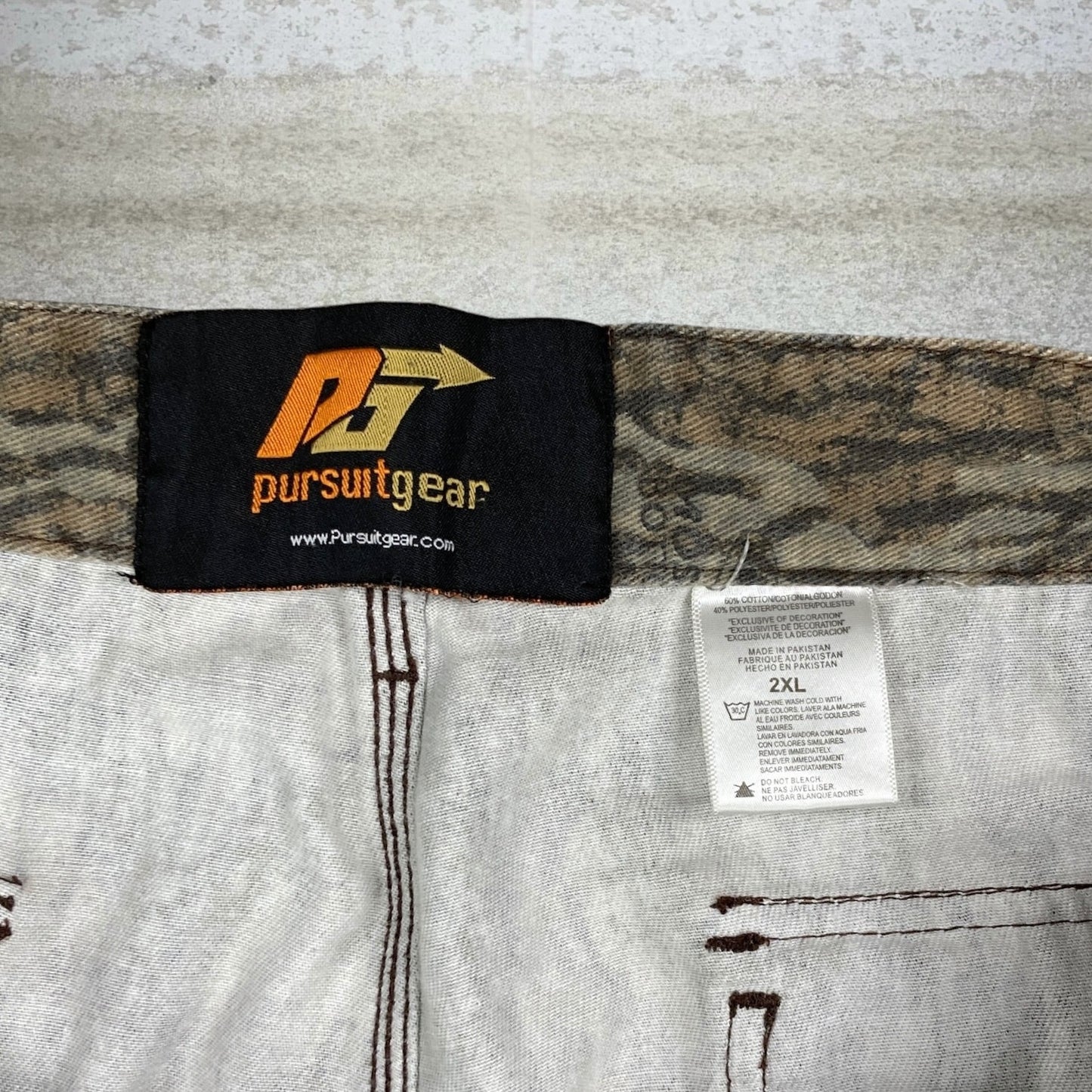 Vintage Mossy Oak Hunting Camo Tactical Pants 42x30 Baggy Wide Leg Fit Cargos Tree Bark 90s