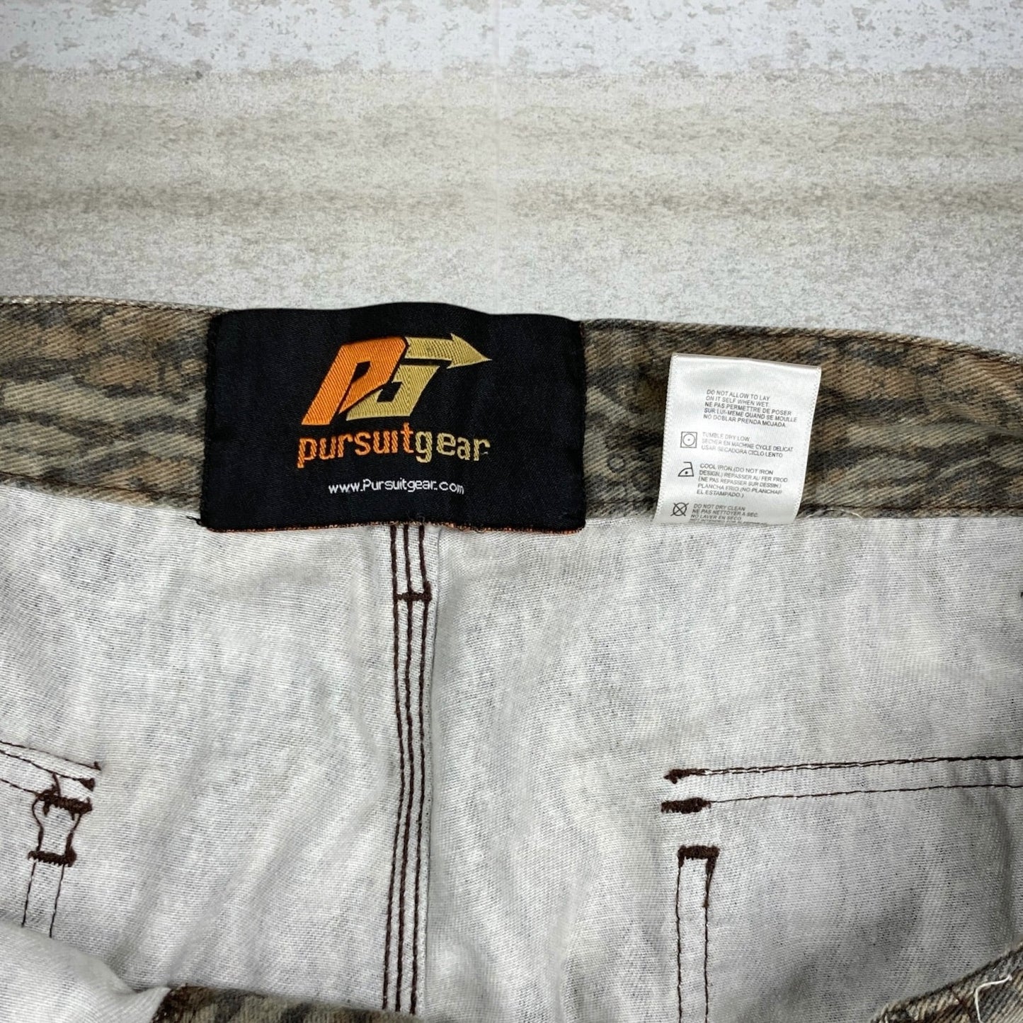 Vintage Mossy Oak Hunting Camo Tactical Pants 42x30 Baggy Wide Leg Fit Cargos Tree Bark 90s