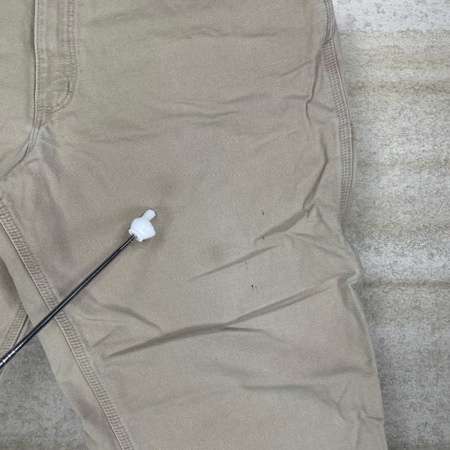 Vintage Carhartt Carpenter Pants 38x32 Tan FR Canvas Baggy Wide Leg Fit Dungarees Work Wear Painters 90s